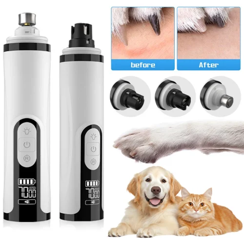 Electric Dog Nail Grinder  Nail Trimmer with 2 LED Lights