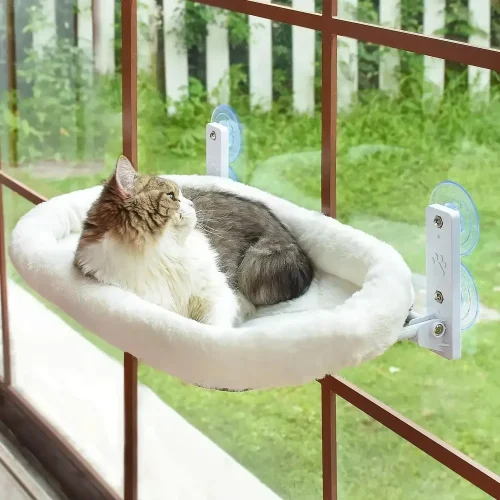 Cat Hammock Window Habitat Cat Sunbathing Glass Hanging Suction Cup Sunny Seat Hanging Mount Beds Foldable Pet Nest Supplies