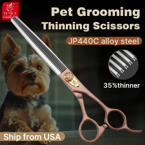 High-grade 7.5inch JP440C Steel Specials pet grooming thinner scissors