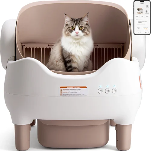 Self Cleaning Litter Box  Open-Top for Multi Cats