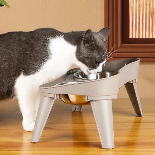 Raised Stand Elevated Dog Feeder Non-Slip and No Spill Design Bowl Pet Supplies Suitable for Improve Posture and Comfort Xuan-US