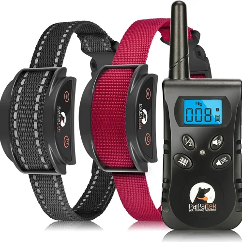 No Shock Dog Training Collar with Remote,1600ft Rechargeable Vibration Collar for 5-150lbs Dogs, Waterproof Electric Collar
