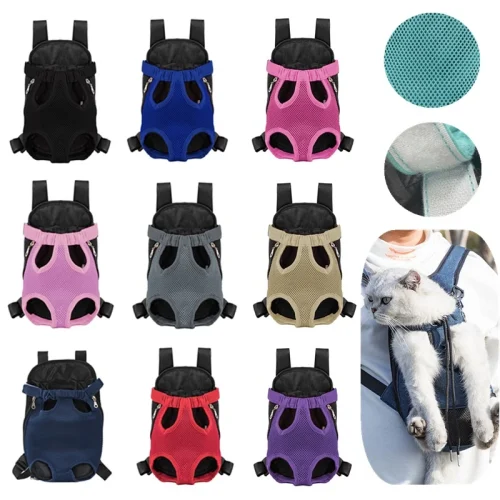 Breathable Portable Travel Pet Dog Carrier Backpack Mesh Carrier Front Bag for Small Dog Cats Outdoor