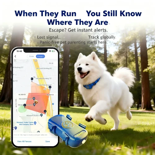GPS Pet Tracker for Dogs and Cats Anti-Lost Locator with SIM Subscription Required