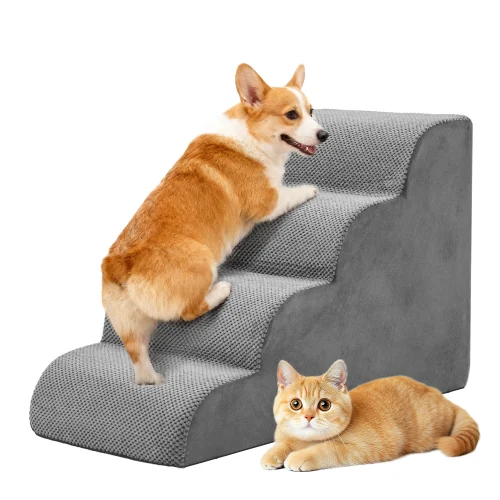 4 Step High-Density Foam Dog and Cat Stairs