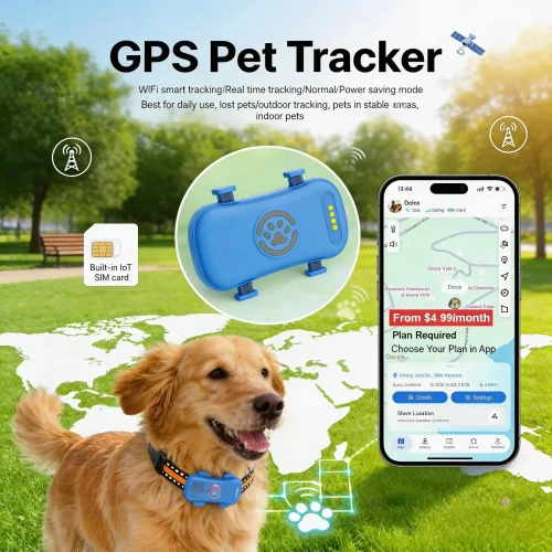 GPS Pet Tracker 4G for Dogs & Cats   Plan Required